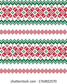 Christmas fair isle pattern background for fashion textiles, knitwear and graphics