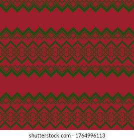 Christmas fair isle pattern background for fashion textiles, knitwear and graphics