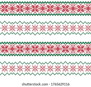 Christmas fair isle pattern background for fashion textiles, knitwear and graphics