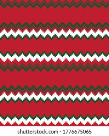 Christmas fair isle pattern background for fashion textiles, knitwear and graphics