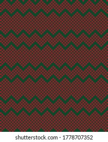 Christmas fair isle pattern background for fashion textiles, knitwear and graphics