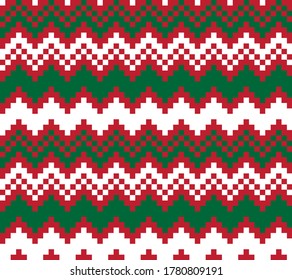 Christmas fair isle pattern background for fashion textiles, knitwear and graphics