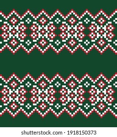 Christmas fair isle pattern background for fashion textiles, knitwear and graphics