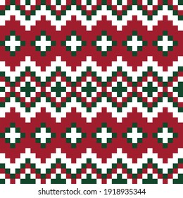 Christmas fair isle pattern background for fashion textiles, knitwear and graphics
