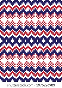 Christmas fair isle pattern background for fashion textiles, knitwear and graphics