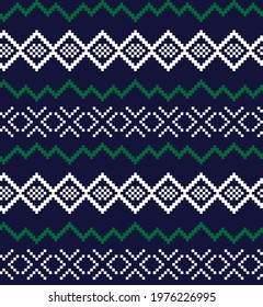 Christmas fair isle pattern background for fashion textiles, knitwear and graphics