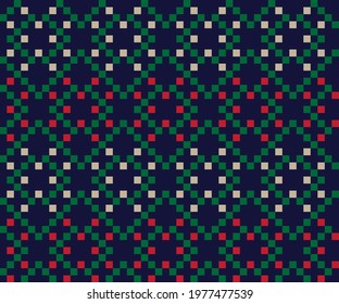 Christmas fair isle pattern background for fashion textiles, knitwear and graphics