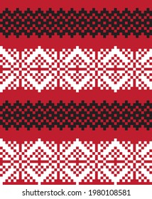 Christmas fair isle pattern background for fashion textiles, knitwear and graphics