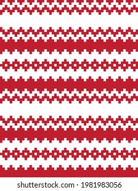 Christmas fair isle pattern background for fashion textiles, knitwear and graphics