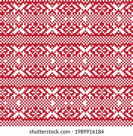 Christmas fair isle pattern background for fashion textiles, knitwear and graphics