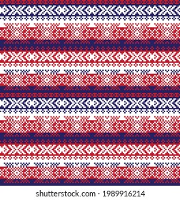 Christmas fair isle pattern background for fashion textiles, knitwear and graphics