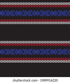 Christmas fair isle pattern background for fashion textiles, knitwear and graphics
