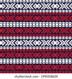 Christmas fair isle pattern background for fashion textiles, knitwear and graphics