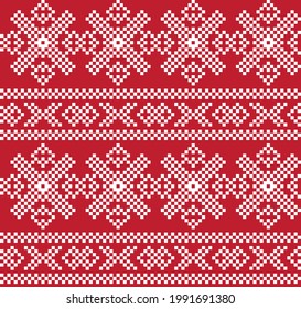 Christmas fair isle pattern background for fashion textiles, knitwear and graphics