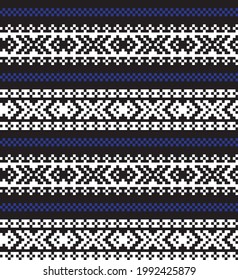 Christmas fair isle pattern background for fashion textiles, knitwear and graphics