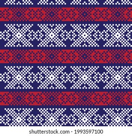 Christmas fair isle pattern background for fashion textiles, knitwear and graphics