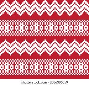 Christmas fair isle pattern background for fashion textiles, knitwear and graphics