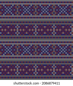 Christmas fair isle pattern background for fashion textiles, knitwear and graphics