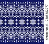 Christmas fair isle pattern design for fashion textiles, knitwear and graphics