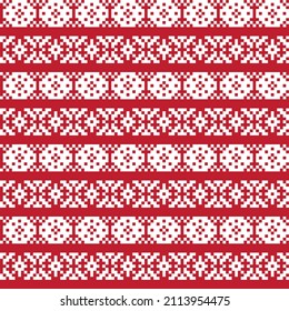 Christmas fair isle pattern design for fashion textiles, knitwear and graphics