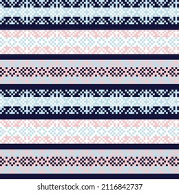 Christmas fair isle pattern design for fashion textiles, knitwear and graphics