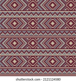 Christmas fair isle pattern design for fashion textiles, knitwear and graphics