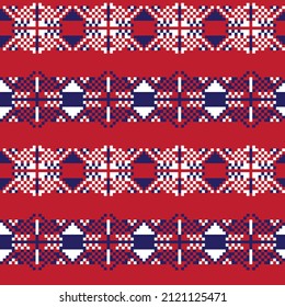 Diseño de patrones de isel de la feria navideña para textiles de moda, prendas de vestir y gráficos