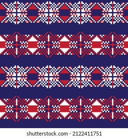 Christmas fair isle pattern design for fashion textiles, knitwear and graphics