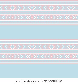 Christmas fair isle pattern design for fashion textiles, knitwear and graphics