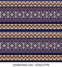 Christmas fair isle pattern design for fashion textiles, knitwear and graphics