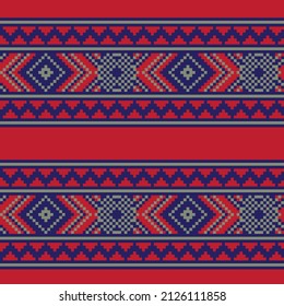 Christmas fair isle pattern design for fashion textiles, knitwear and graphics