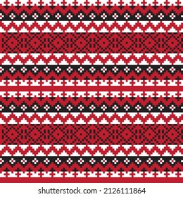 Christmas fair isle pattern design for fashion textiles, knitwear and graphics