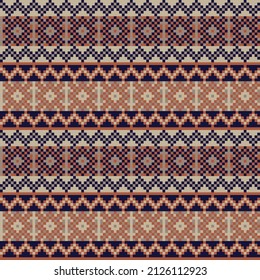 Christmas fair isle pattern design for fashion textiles, knitwear and graphics