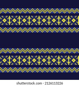Christmas fair isle pattern design for fashion textiles, knitwear and graphics