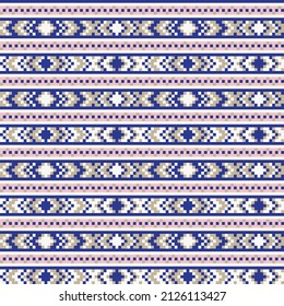 Christmas fair isle pattern design for fashion textiles, knitwear and graphics