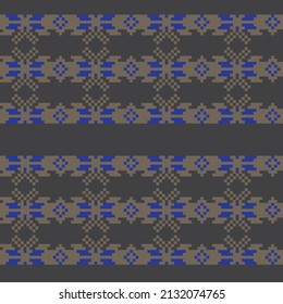 Christmas fair isle pattern design for fashion textiles, knitwear and graphics