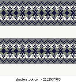 Christmas fair isle pattern design for fashion textiles, knitwear and graphics