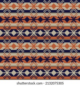 Christmas fair isle pattern design for fashion textiles, knitwear and graphics