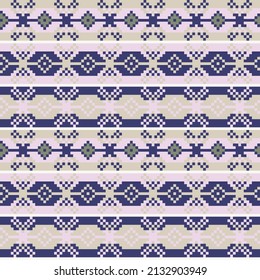 Christmas fair isle pattern design for fashion textiles, knitwear and graphics