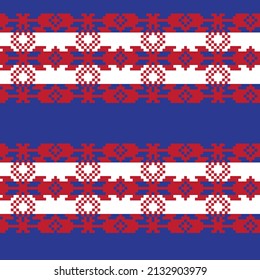 Christmas fair isle pattern design for fashion textiles, knitwear and graphics
