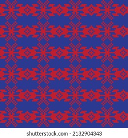 Christmas fair isle pattern design for fashion textiles, knitwear and graphics