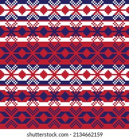 Christmas fair isle pattern design for fashion textiles, knitwear and graphics
