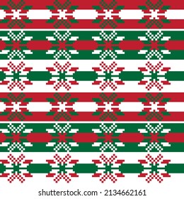 Christmas fair isle pattern design for fashion textiles, knitwear and graphics