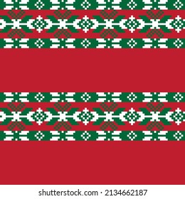 Christmas fair isle pattern design for fashion textiles, knitwear and graphics