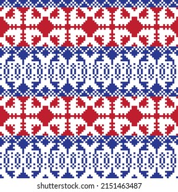 Christmas fair isle pattern design for fashion textiles, knitwear and graphics