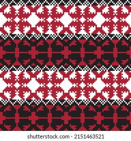 Christmas fair isle pattern design for fashion textiles, knitwear and graphics