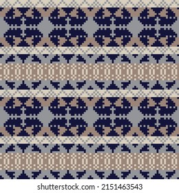 Christmas fair isle pattern design for fashion textiles, knitwear and graphics