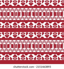 Christmas fair isle pattern design for fashion textiles, knitwear and graphics