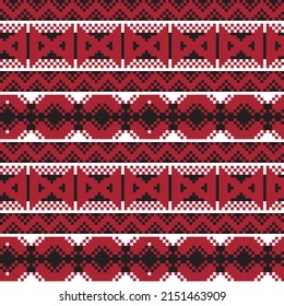 Christmas fair isle pattern design for fashion textiles, knitwear and graphics