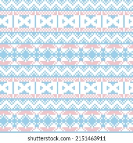 Christmas fair isle pattern design for fashion textiles, knitwear and graphics